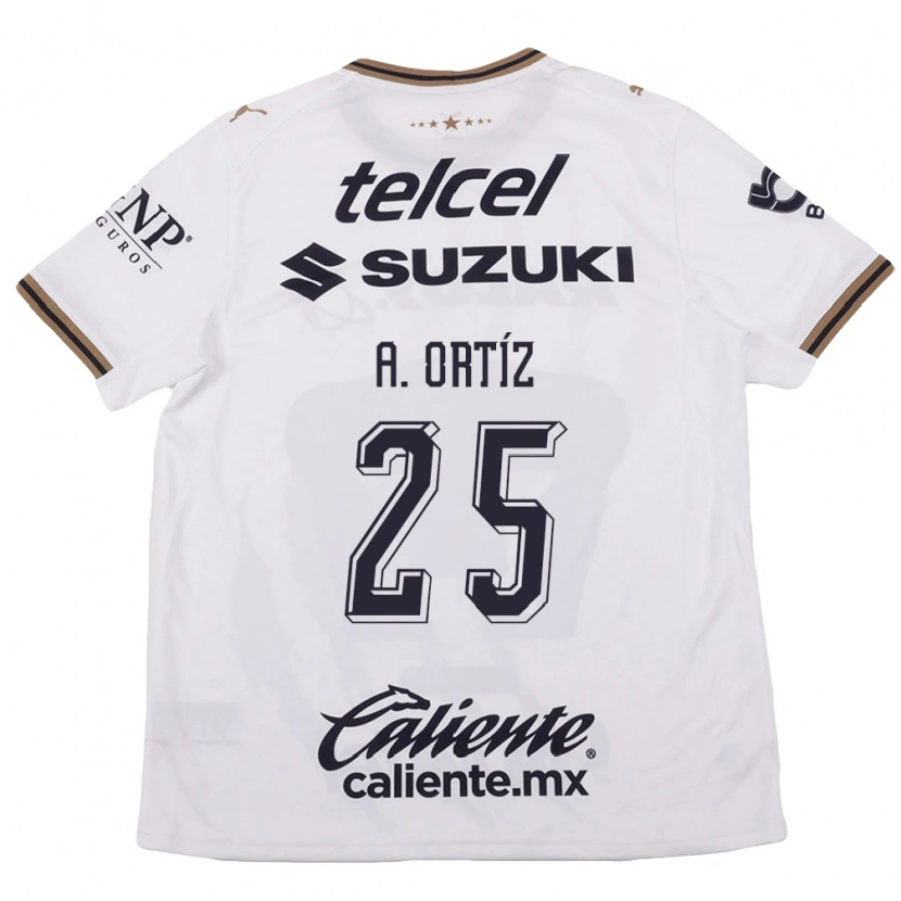 Danxen Hombre Camiseta Arturo Ortiz #25 Blanco Negro Marrón 2ª Equipación 2026/27 La Camisa