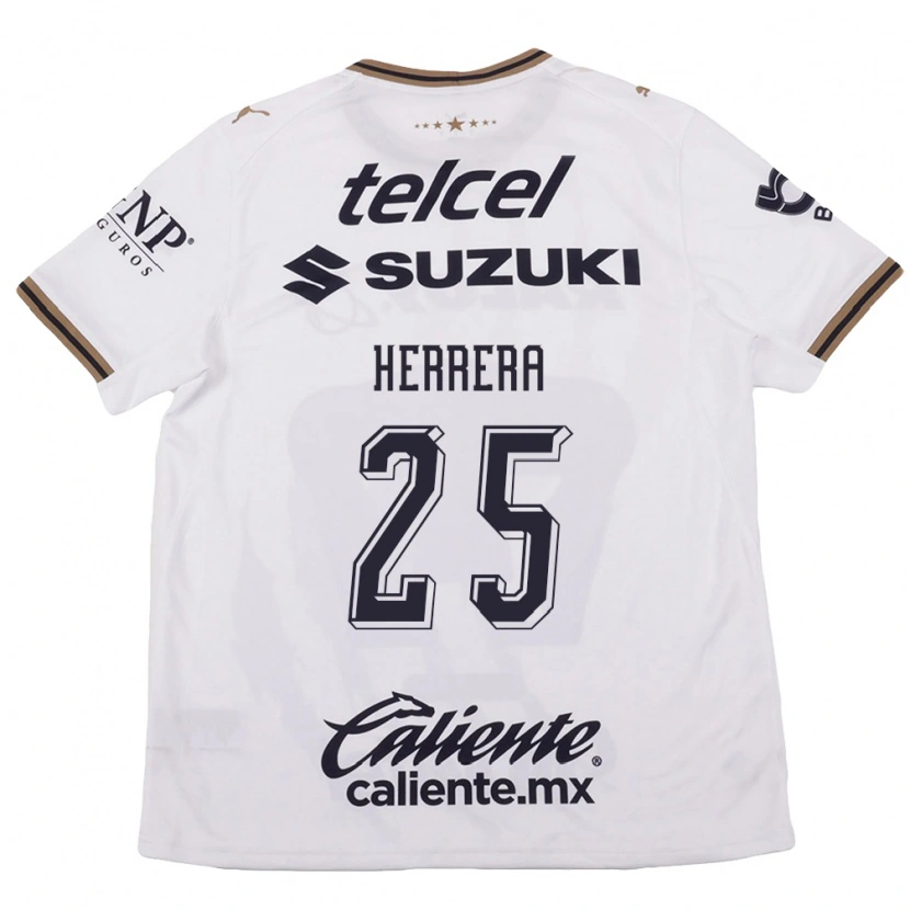 Danxen Hombre Camiseta Laura Herrera #25 Blanco Negro Marrón 2ª Equipación 2026/27 La Camisa