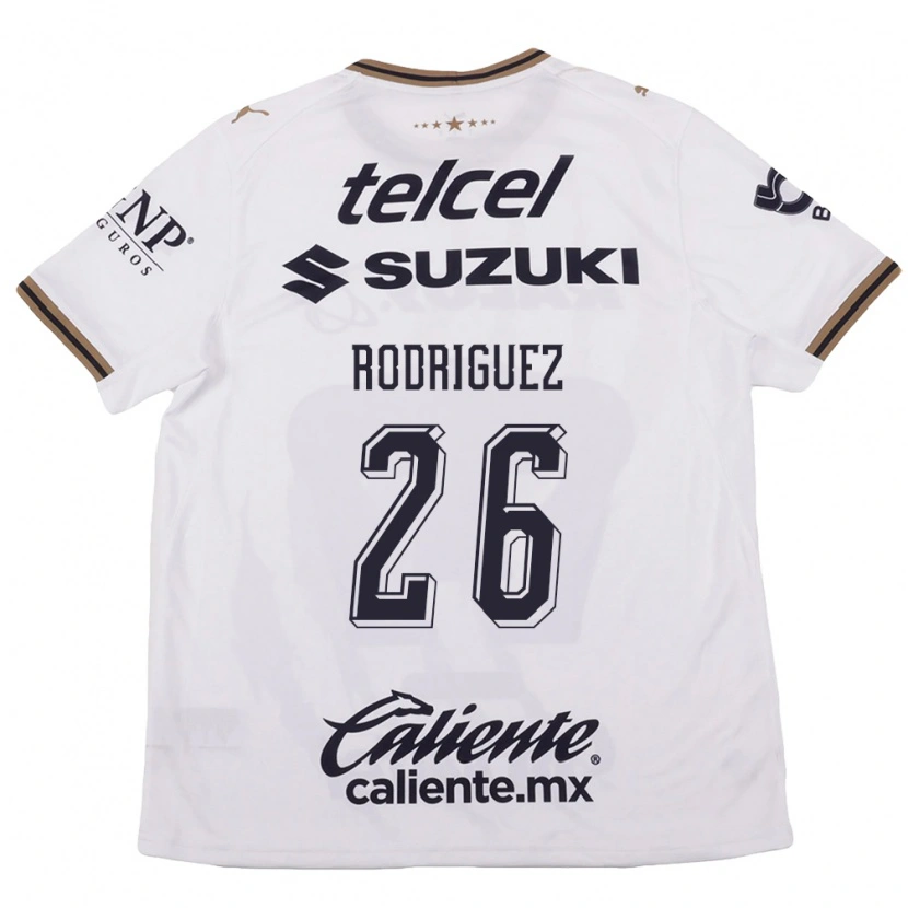 Danxen Hombre Camiseta Lucia Rodriguez #26 Blanco Negro Marrón 2ª Equipación 2026/27 La Camisa