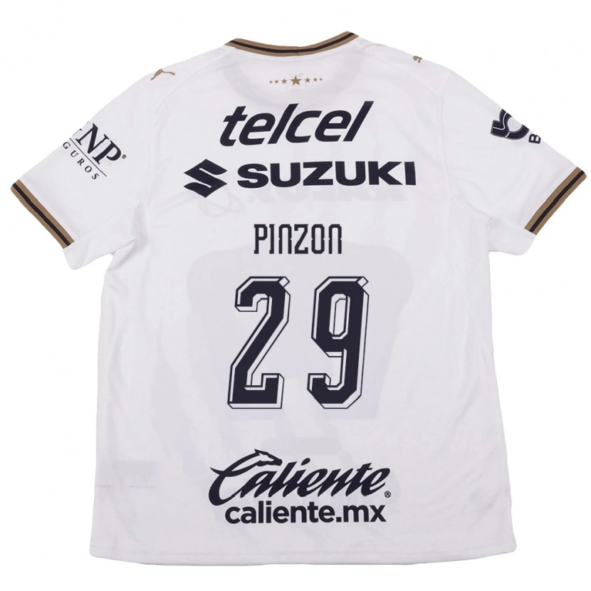 Danxen Hombre Camiseta Liceth Pinzon #29 Blanco Negro Marrón 2ª Equipación 2026/27 La Camisa