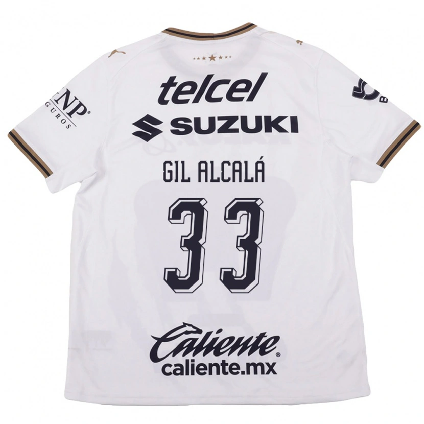 Danxen Hombre Camiseta Gil Alcala #33 Blanco Negro Marrón 2ª Equipación 2026/27 La Camisa