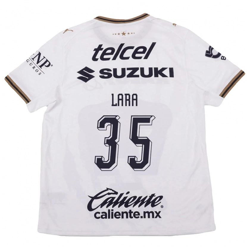 Danxen Hombre Camiseta Pablo Lara #35 Blanco Negro Marrón 2ª Equipación 2026/27 La Camisa