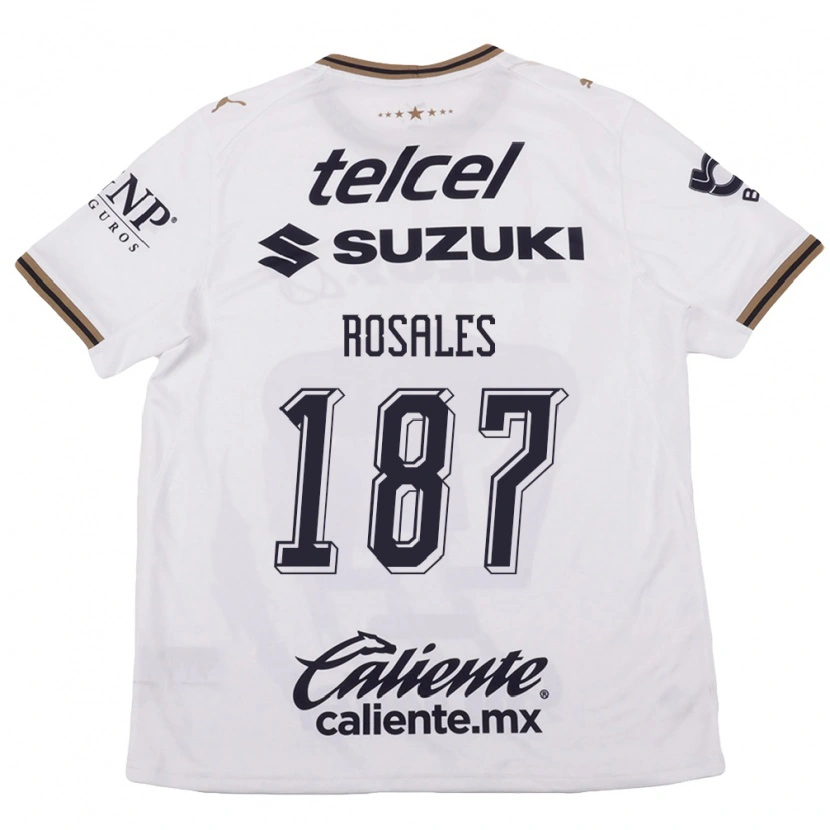 Danxen Hombre Camiseta Alonso Rosales #187 Blanco Negro Marrón 2ª Equipación 2026/27 La Camisa