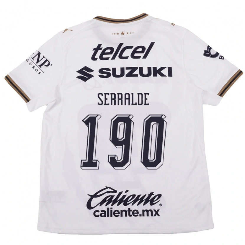 Danxen Hombre Camiseta Gerardo Serralde #190 Blanco Negro Marrón 2ª Equipación 2026/27 La Camisa