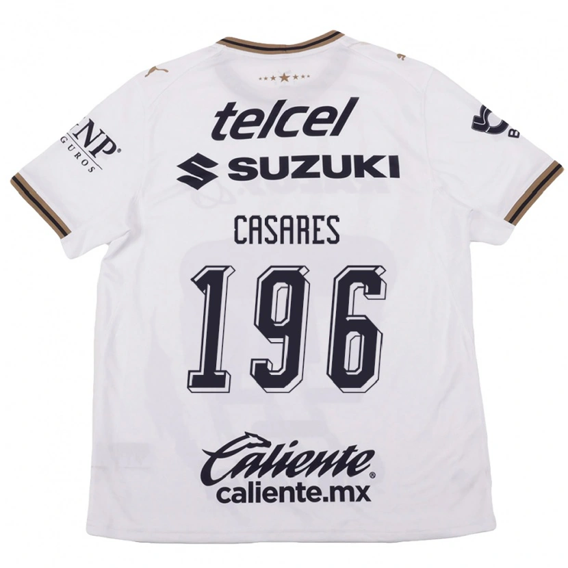 Danxen Hombre Camiseta Mateo Casares #196 Blanco Negro Marrón 2ª Equipación 2026/27 La Camisa