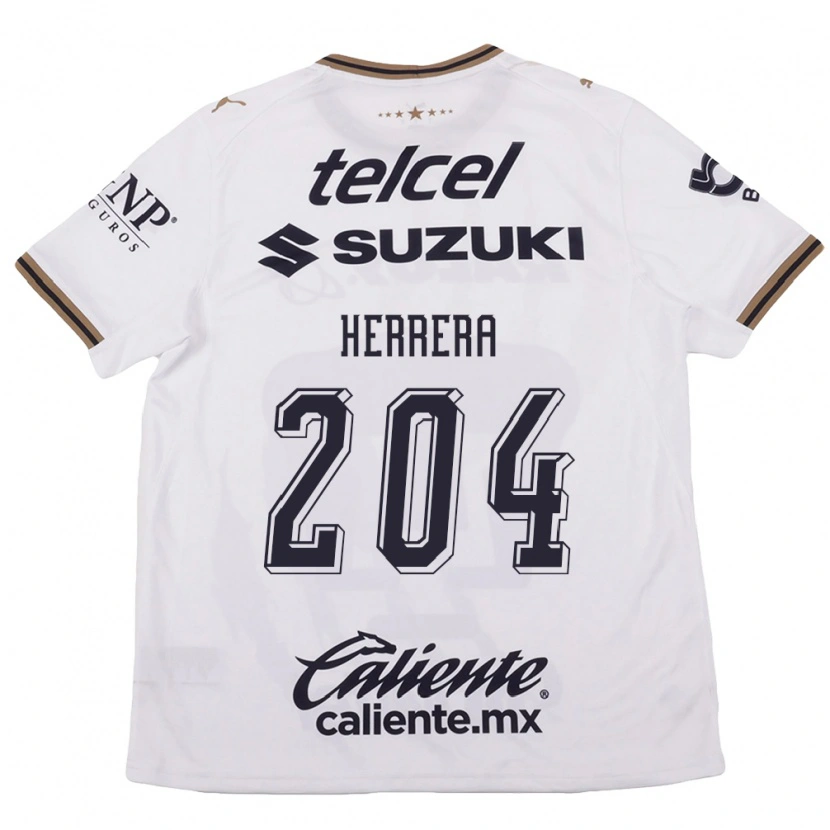 Danxen Hombre Camiseta José Herrera #204 Blanco Negro Marrón 2ª Equipación 2026/27 La Camisa