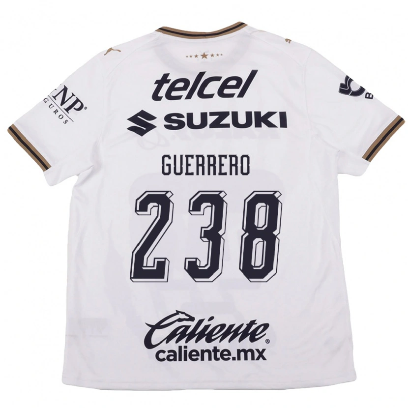 Danxen Hombre Camiseta André Guerrero #238 Blanco Negro Marrón 2ª Equipación 2026/27 La Camisa