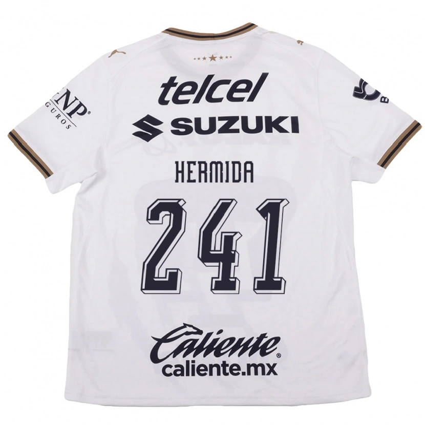 Danxen Hombre Camiseta Emiliano Hermida #241 Blanco Negro Marrón 2ª Equipación 2026/27 La Camisa