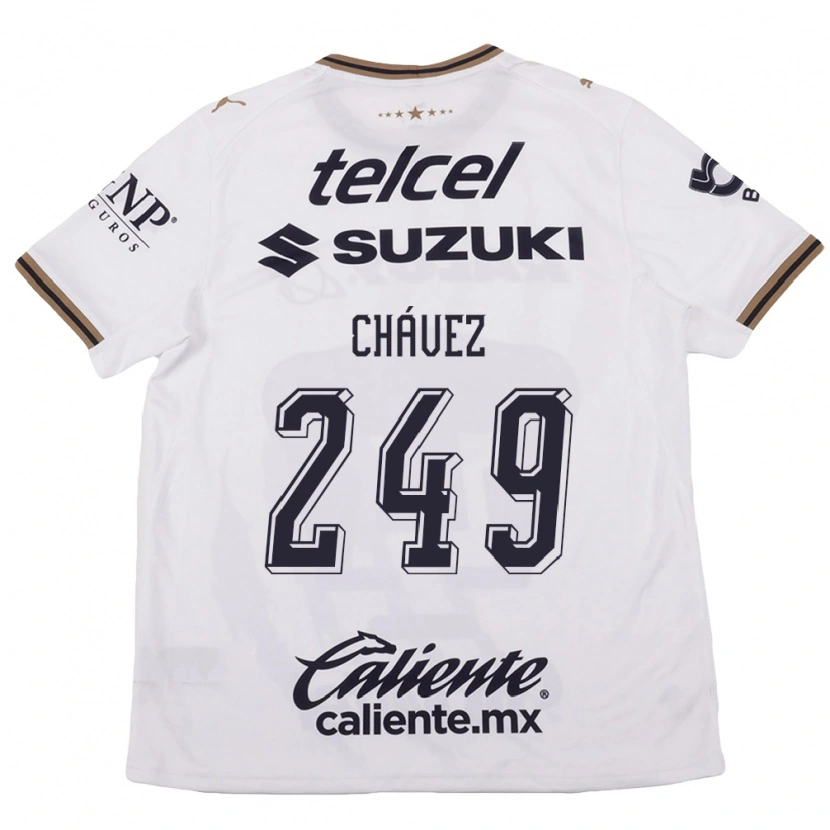 Danxen Hombre Camiseta José Chávez #249 Blanco Negro Marrón 2ª Equipación 2026/27 La Camisa