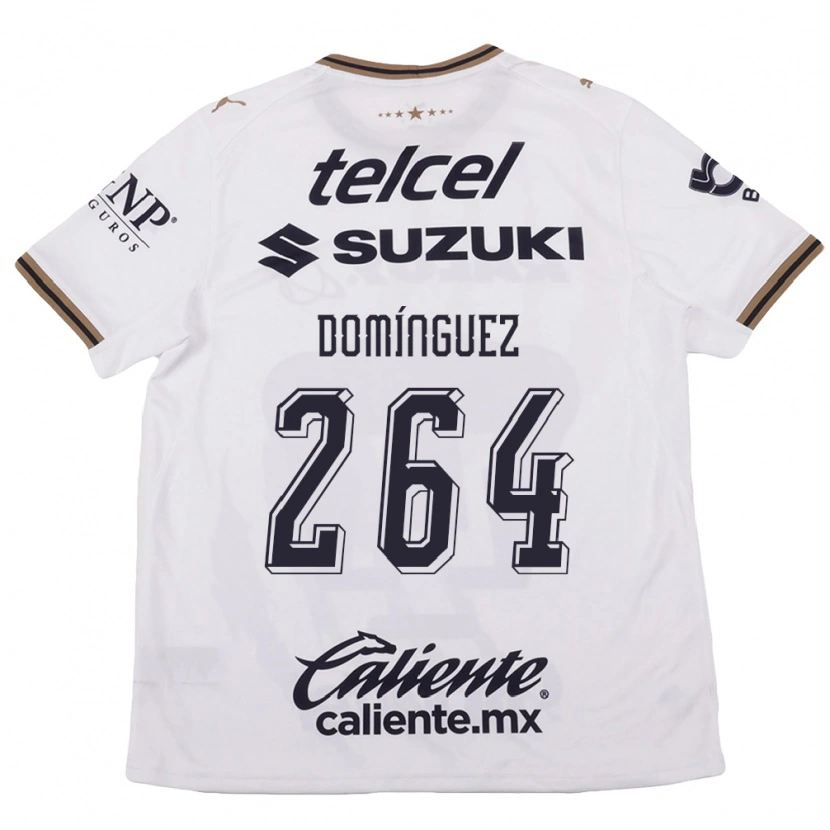 Danxen Hombre Camiseta Gerardo Domínguez #264 Blanco Negro Marrón 2ª Equipación 2026/27 La Camisa