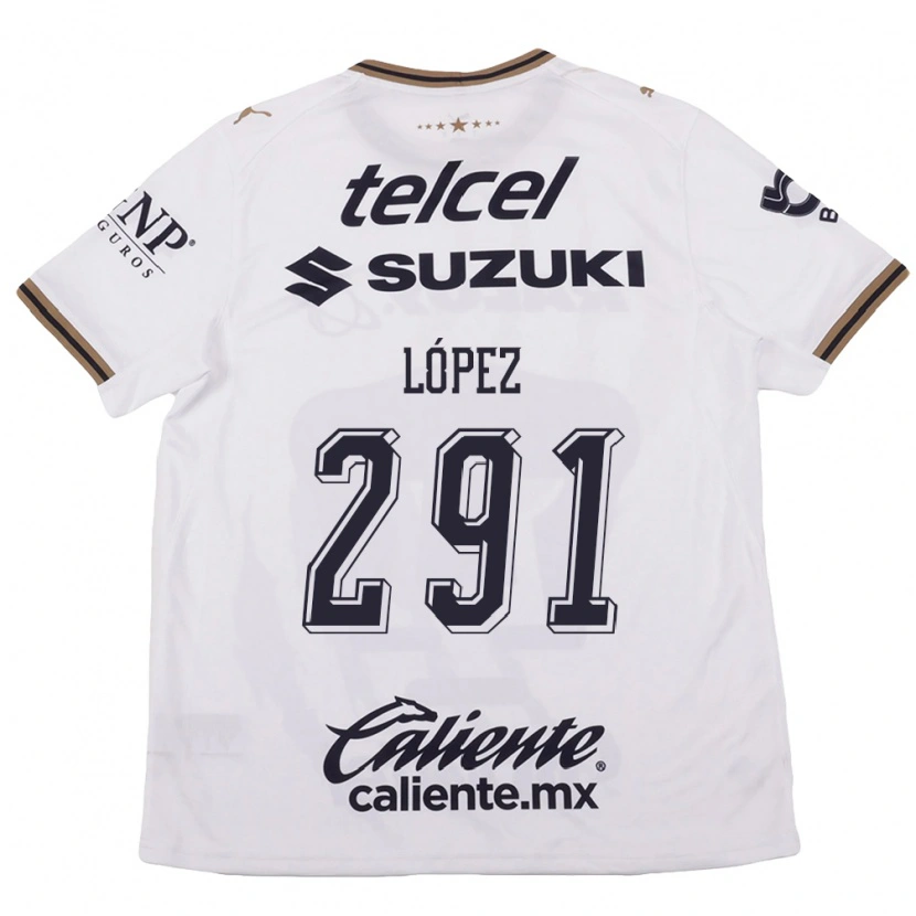 Danxen Hombre Camiseta Javier López #291 Blanco Negro Marrón 2ª Equipación 2026/27 La Camisa