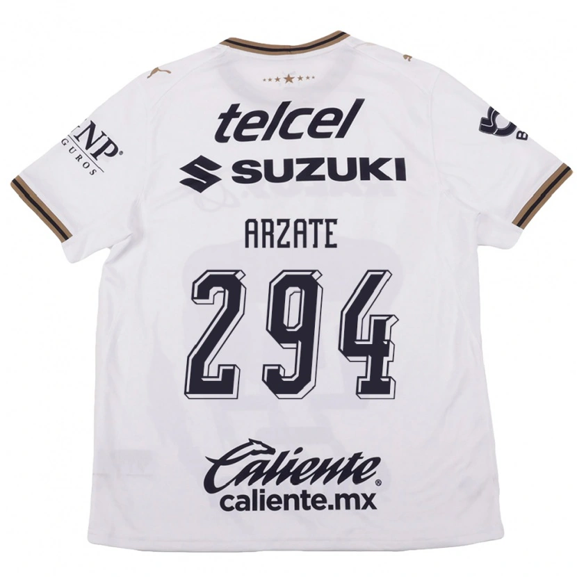 Danxen Hombre Camiseta Aarón Arzate #294 Blanco Negro Marrón 2ª Equipación 2026/27 La Camisa
