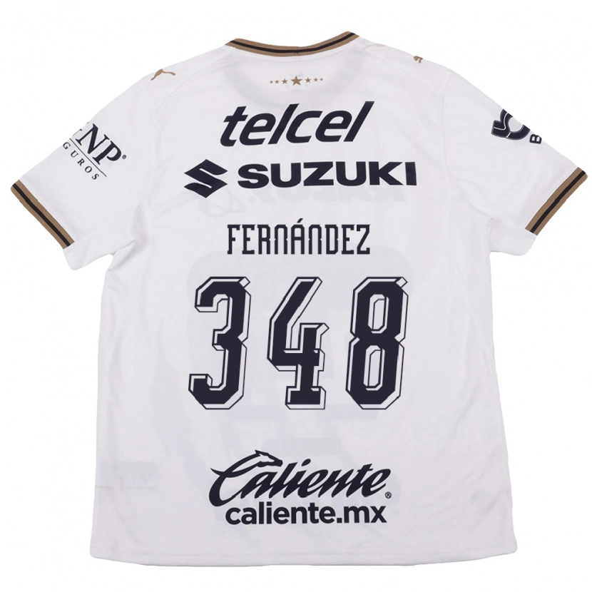 Danxen Hombre Camiseta Yerik Fernández #348 Blanco Negro Marrón 2ª Equipación 2026/27 La Camisa