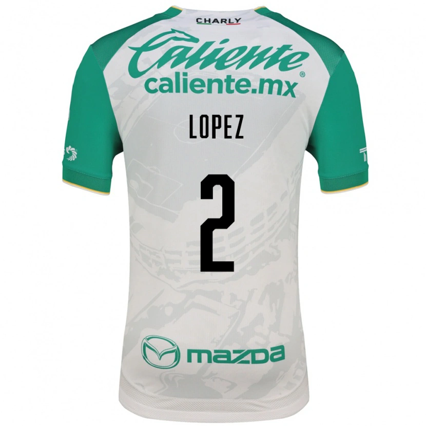 Danxen Hombre Camiseta Vanessa Lopez #2 Verde Claro Blanco 2ª Equipación 2026/27 La Camisa