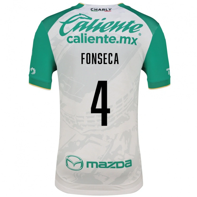 Danxen Hombre Camiseta Nicolás Fonseca #4 Verde Claro Blanco 2ª Equipación 2026/27 La Camisa