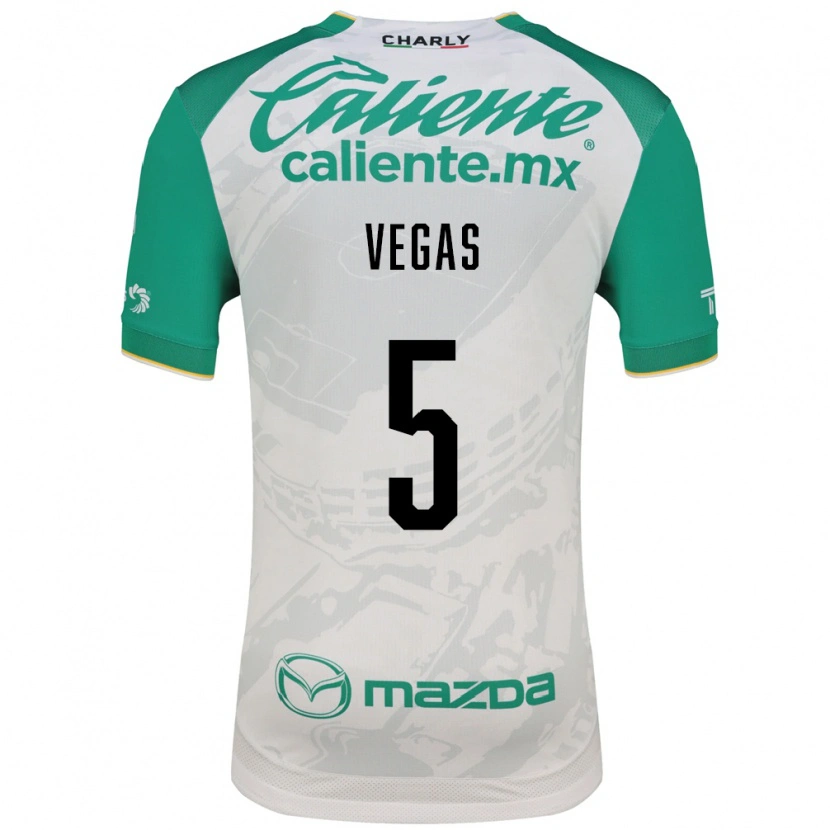 Danxen Hombre Camiseta Sebastián Vegas #5 Verde Claro Blanco 2ª Equipación 2026/27 La Camisa