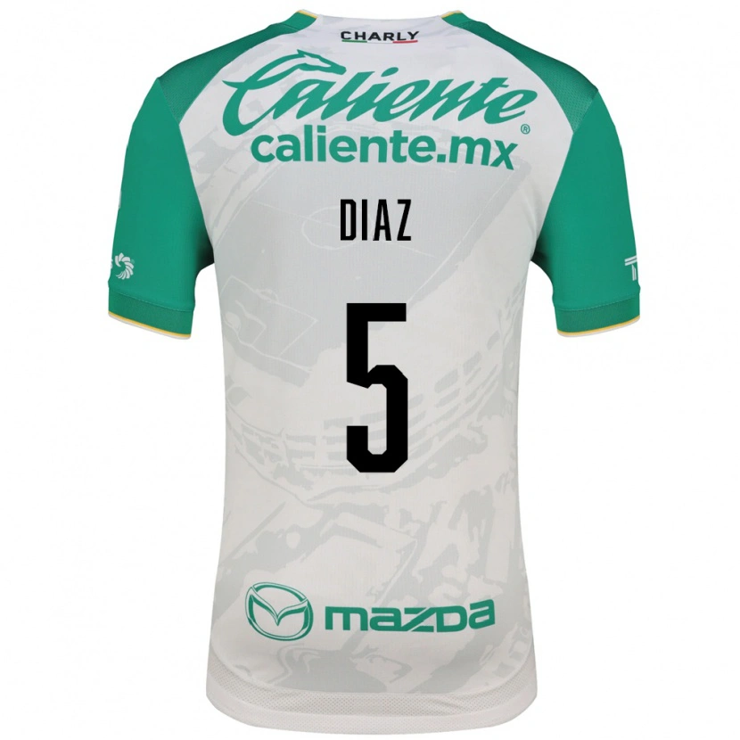 Danxen Hombre Camiseta Brenda Díaz #5 Verde Claro Blanco 2ª Equipación 2026/27 La Camisa