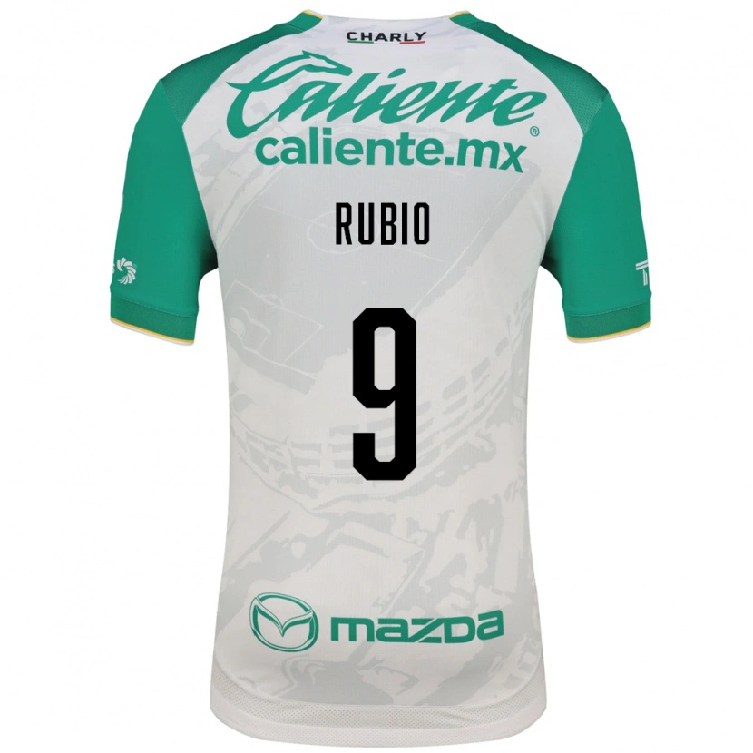 Danxen Hombre Camiseta Brian Rubio #9 Verde Claro Blanco 2ª Equipación 2026/27 La Camisa