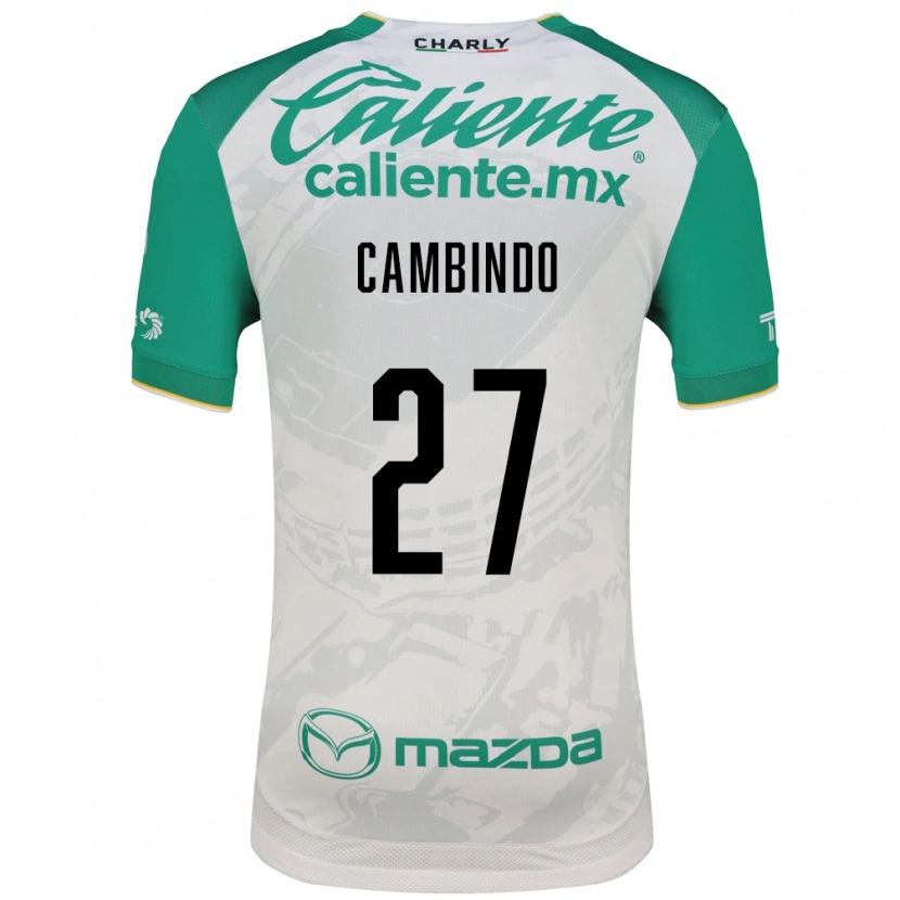 Danxen Hombre Camiseta Díber Cambindo #27 Verde Claro Blanco 2ª Equipación 2026/27 La Camisa