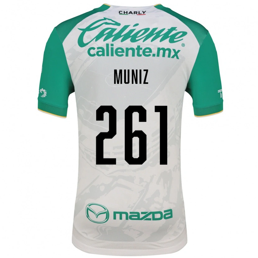 Danxen Hombre Camiseta César Muñiz #261 Verde Claro Blanco 2ª Equipación 2026/27 La Camisa