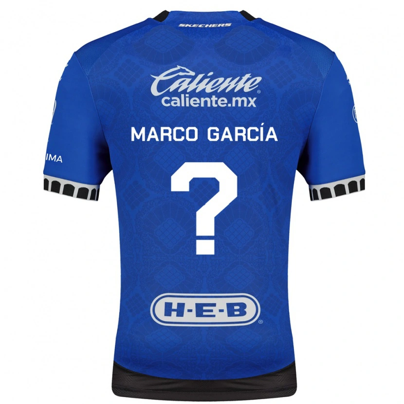 Danxen Hombre Camiseta Marco Garcia #0 Azul Real Blanco Negro 2ª Equipación 2026/27 La Camisa