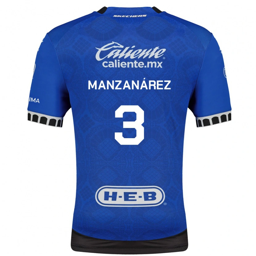 Danxen Hombre Camiseta Óscar Manzanárez #3 Azul Real Blanco Negro 2ª Equipación 2026/27 La Camisa