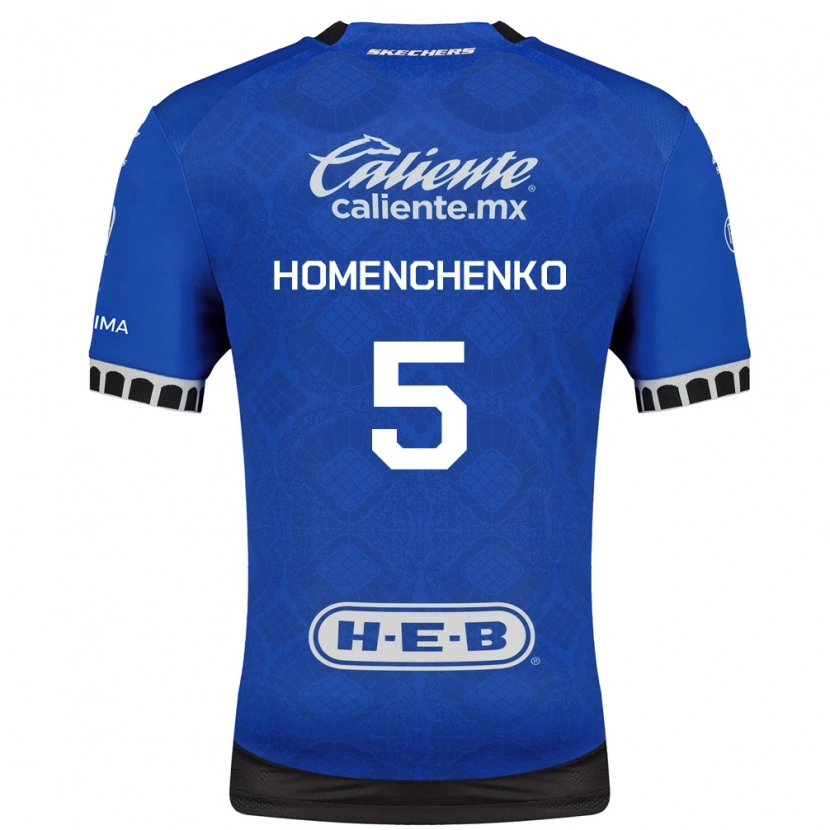 Danxen Hombre Camiseta Santiago Homenchenko #5 Azul Real Blanco Negro 2ª Equipación 2026/27 La Camisa