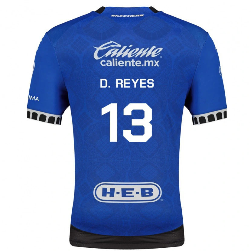 Danxen Hombre Camiseta Diego Reyes #13 Azul Real Blanco Negro 2ª Equipación 2026/27 La Camisa