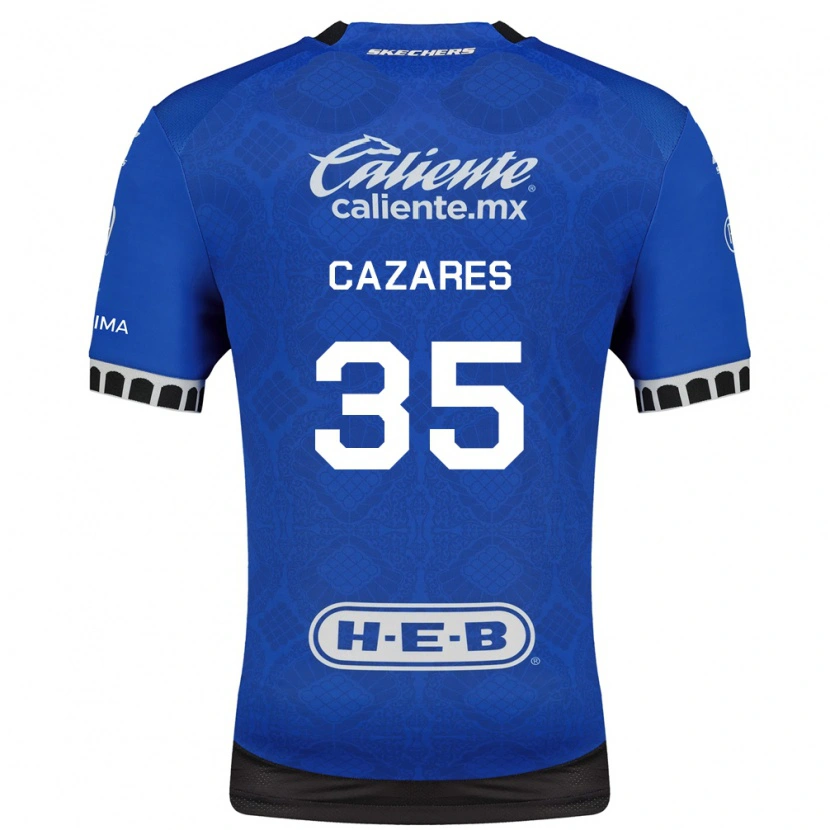 Danxen Hombre Camiseta Juan Cázares #35 Azul Real Blanco Negro 2ª Equipación 2026/27 La Camisa