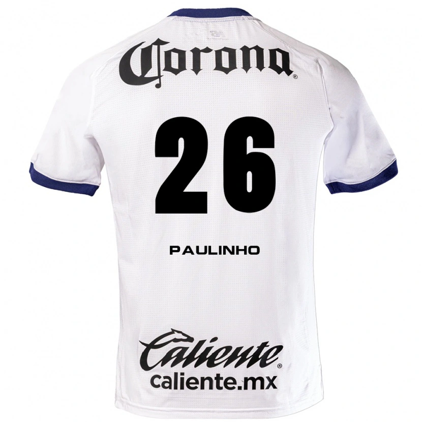 Danxen Hombre Camiseta Paulinho #26 Blanco Azul Negro 2ª Equipación 2026/27 La Camisa