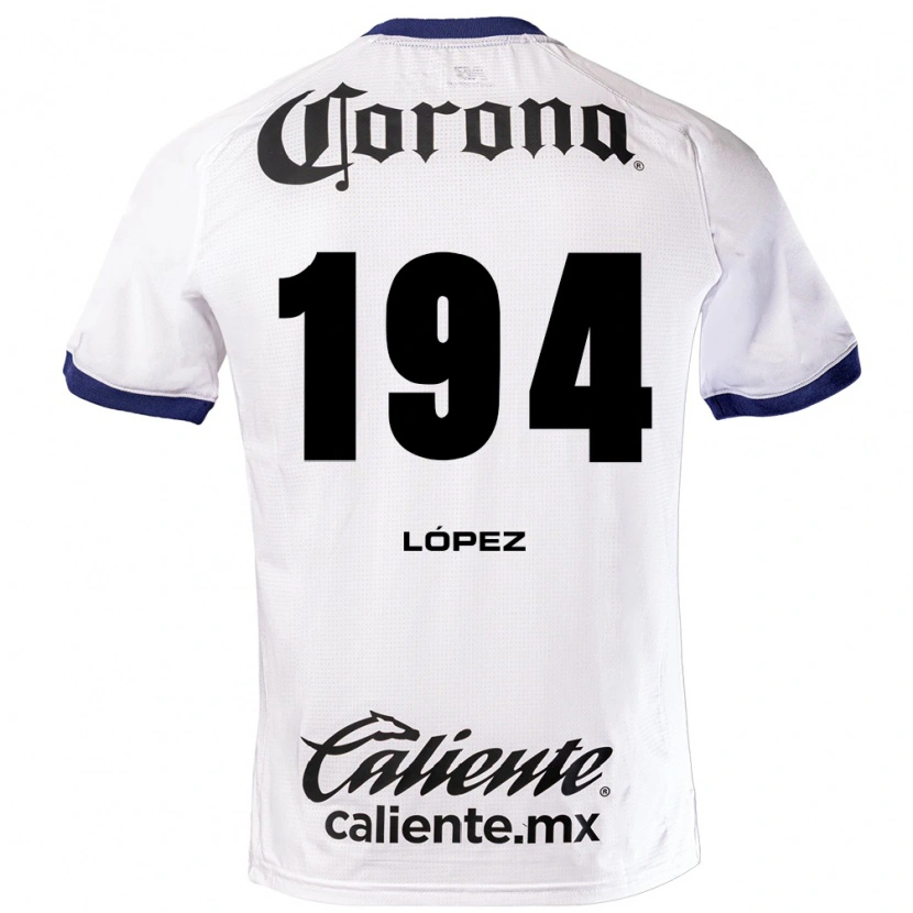 Danxen Hombre Camiseta Erick López #194 Blanco Azul Negro 2ª Equipación 2026/27 La Camisa