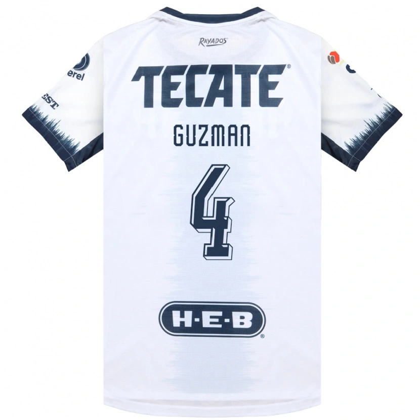 Danxen Hombre Camiseta Víctor Guzmán #4 Blanco Azul Tinta Rojo 2ª Equipación 2026/27 La Camisa