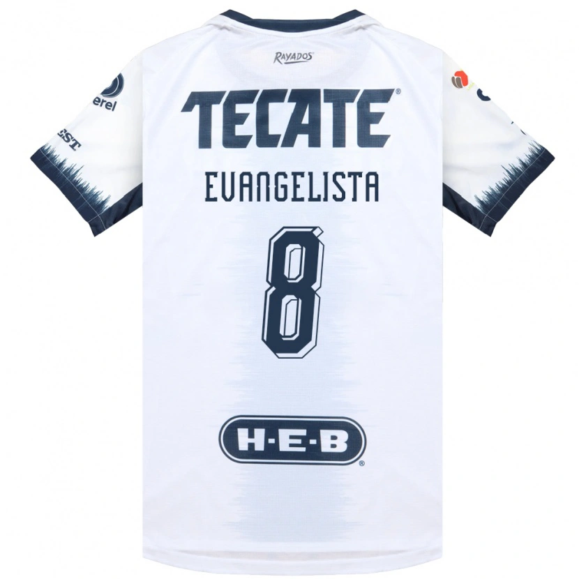 Danxen Hombre Camiseta Diana Evangelista #8 Blanco Azul Tinta Rojo 2ª Equipación 2026/27 La Camisa
