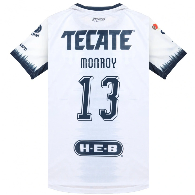 Danxen Hombre Camiseta Paola Monroy #13 Blanco Azul Tinta Rojo 2ª Equipación 2026/27 La Camisa