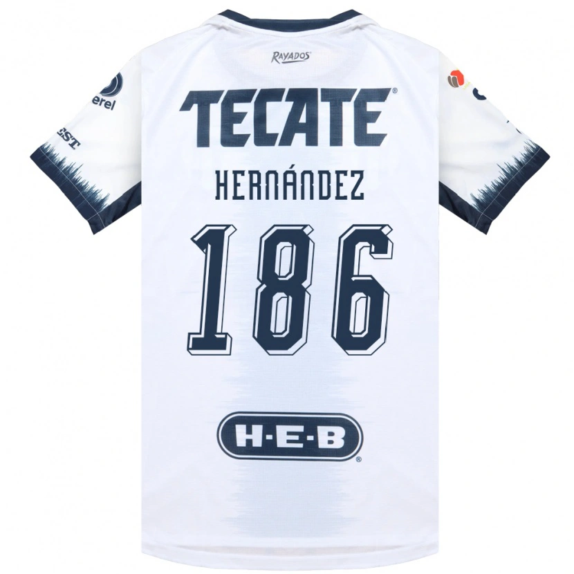 Danxen Hombre Camiseta Sebastián Hernández #186 Blanco Azul Tinta Rojo 2ª Equipación 2026/27 La Camisa