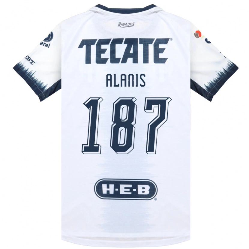 Danxen Hombre Camiseta Brian Alanís #187 Blanco Azul Tinta Rojo 2ª Equipación 2026/27 La Camisa