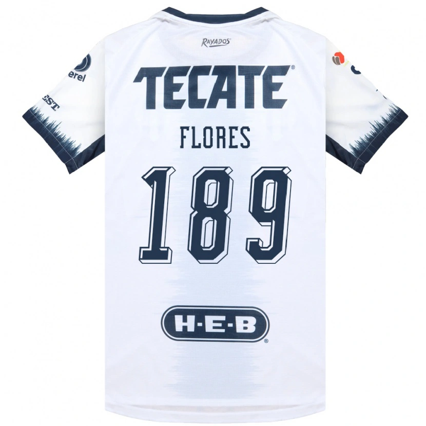 Danxen Hombre Camiseta Yael Flores #189 Blanco Azul Tinta Rojo 2ª Equipación 2026/27 La Camisa