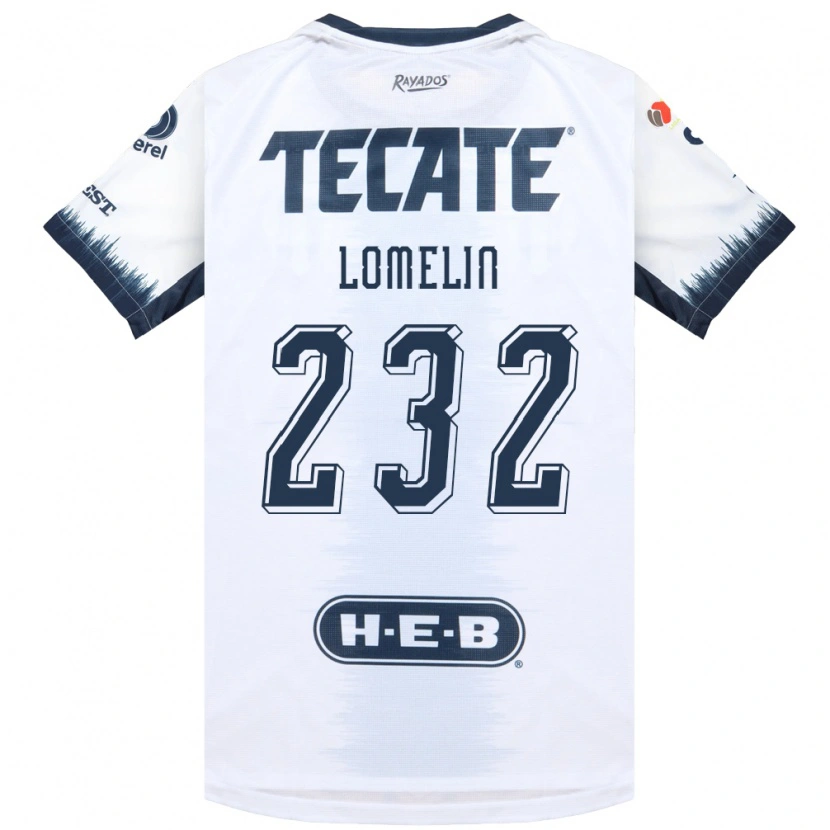 Danxen Hombre Camiseta Santiago Lomelin #232 Blanco Azul Tinta Rojo 2ª Equipación 2026/27 La Camisa