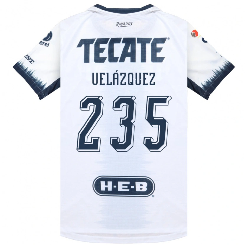 Danxen Hombre Camiseta Álvaro Velázquez #235 Blanco Azul Tinta Rojo 2ª Equipación 2026/27 La Camisa