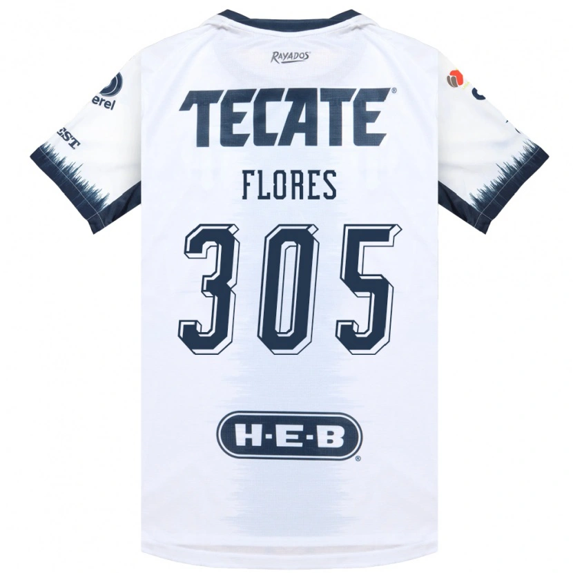 Danxen Hombre Camiseta Santiago Flores #305 Blanco Azul Tinta Rojo 2ª Equipación 2026/27 La Camisa