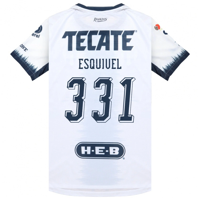 Danxen Hombre Camiseta Abraham Esquivel #331 Blanco Azul Tinta Rojo 2ª Equipación 2026/27 La Camisa