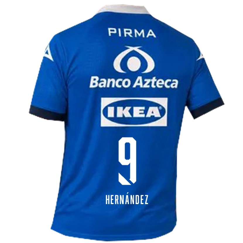 Danxen Hombre Camiseta Luifer Hernández #9 Azul Blanco 2ª Equipación 2026/27 La Camisa
