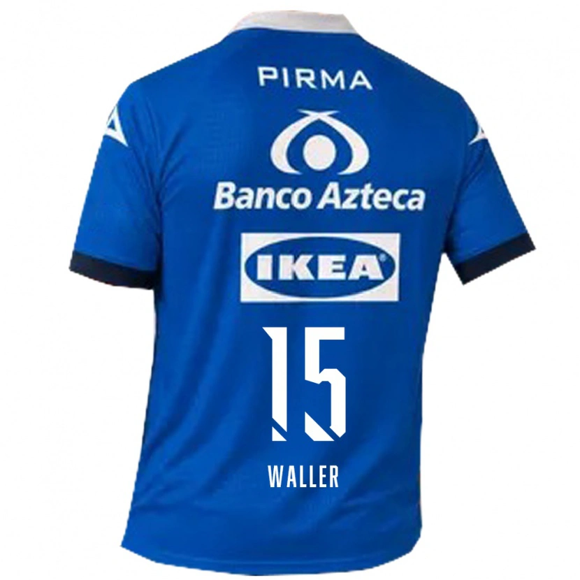 Danxen Hombre Camiseta Facundo Waller #15 Azul Blanco 2ª Equipación 2026/27 La Camisa
