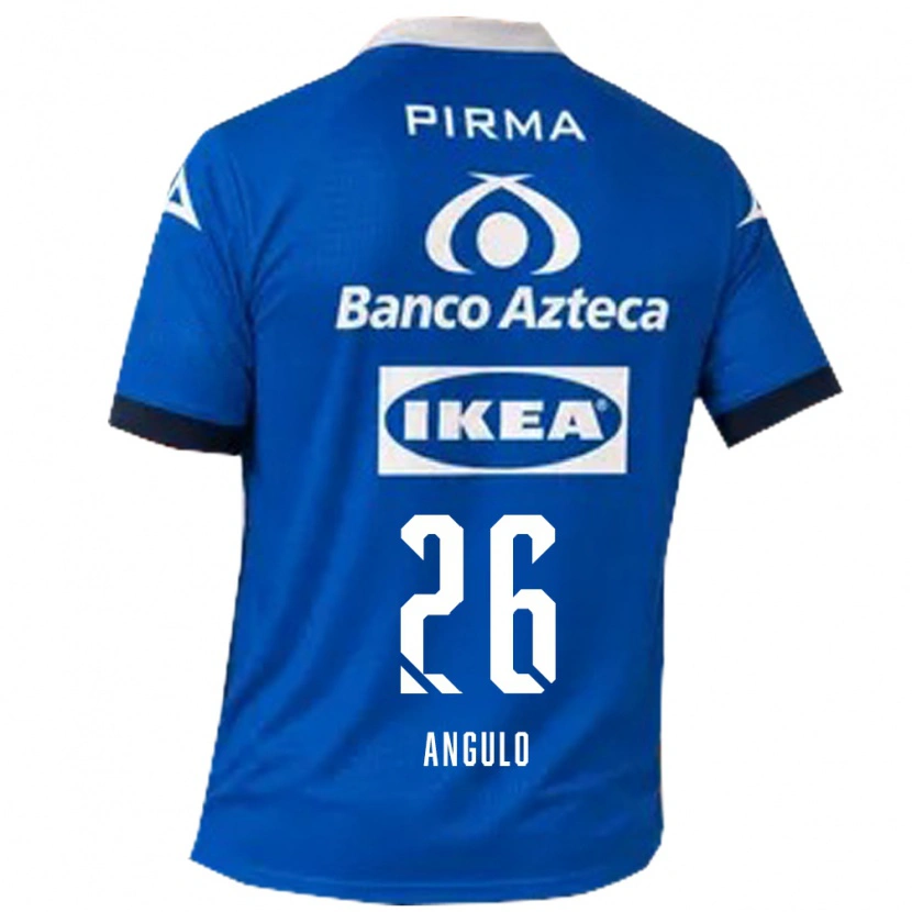 Danxen Hombre Camiseta Brayan Angulo #26 Azul Blanco 2ª Equipación 2026/27 La Camisa