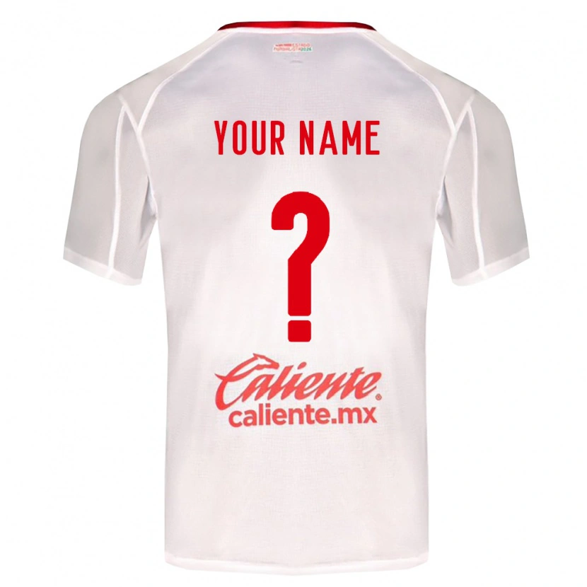 Danxen Hombre Camiseta Su Nombre #0 Blanco Verde Rojo 2ª Equipación 2026/27 La Camisa