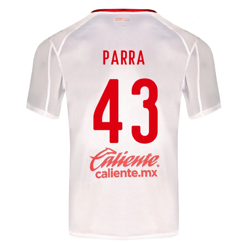 Danxen Hombre Camiseta Rodrigo Parra #43 Blanco Verde Rojo 2ª Equipación 2026/27 La Camisa