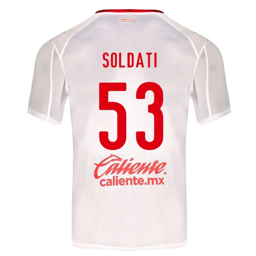 Danxen Hombre Camiseta Carlo Soldati #53 Blanco Verde Rojo 2ª Equipación 2026/27 La Camisa