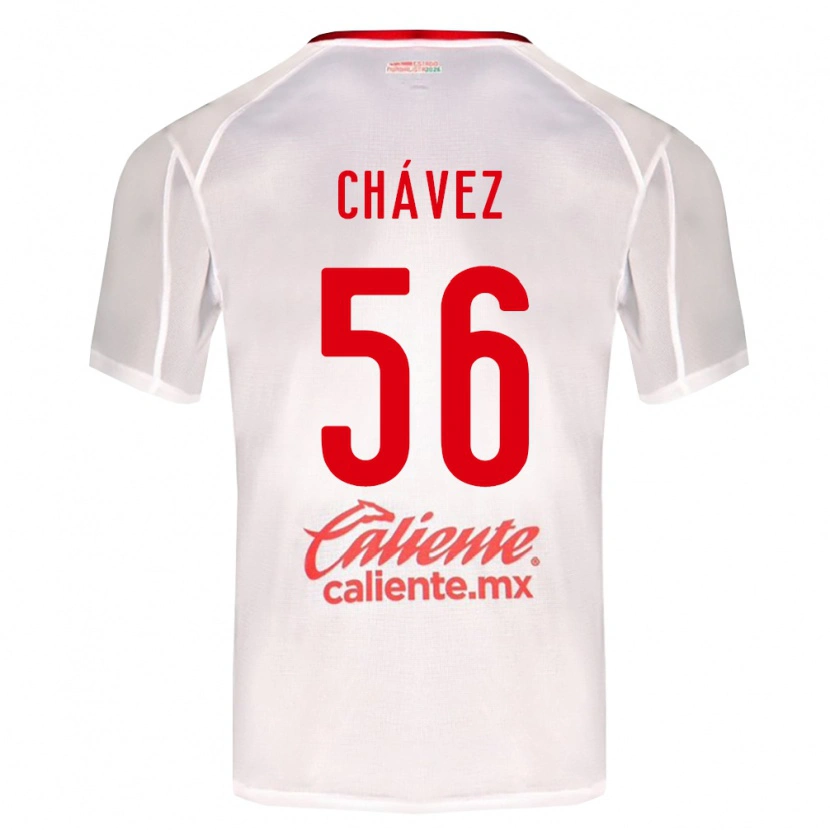 Danxen Hombre Camiseta Ángel Chávez #56 Blanco Verde Rojo 2ª Equipación 2026/27 La Camisa