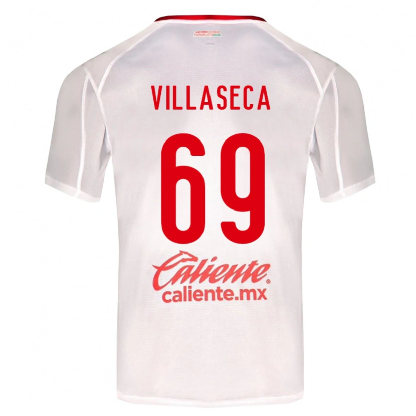 Danxen Hombre Camiseta Daniel Villaseca #69 Blanco Verde Rojo 2ª Equipación 2026/27 La Camisa