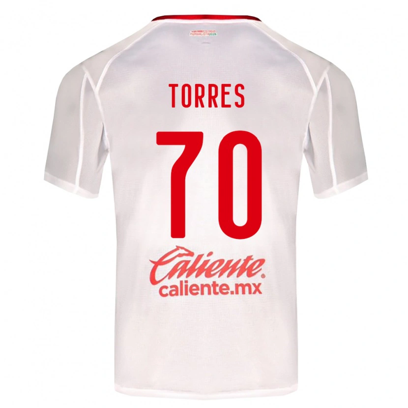 Danxen Hombre Camiseta Leo Torres #70 Blanco Verde Rojo 2ª Equipación 2026/27 La Camisa